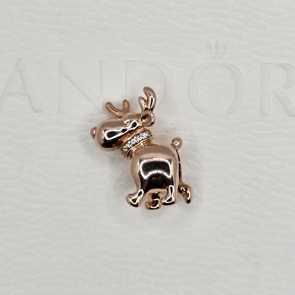 🎅 Authentic Pandora ROSE REINDEER XMAS CHARM - Picture 8 of 8